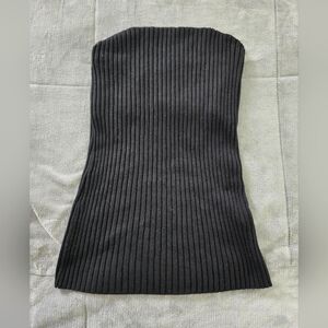 FREE PEOPLE BEACH Black Ribbed Tube Top